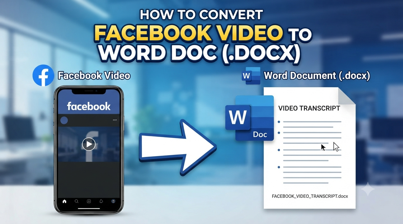 How to Convert Facebook Video to Word Document (.docx)