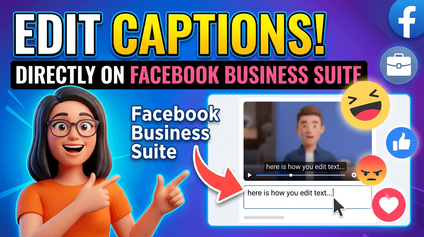 How to Edit Autogenerated Captions directly on Facebook Business Suite