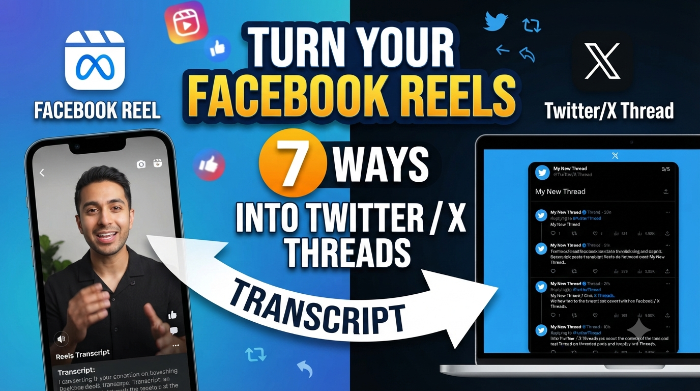 7 Ways to Turn Your Facebook Reels Transcripts into Twitter/X Threads