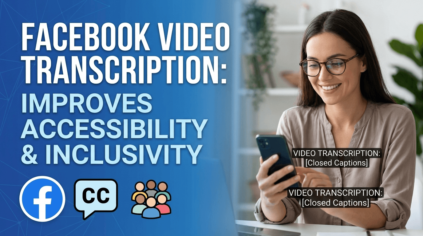 How Facebook Video Transcription Improves Accessibility and Inclusivity