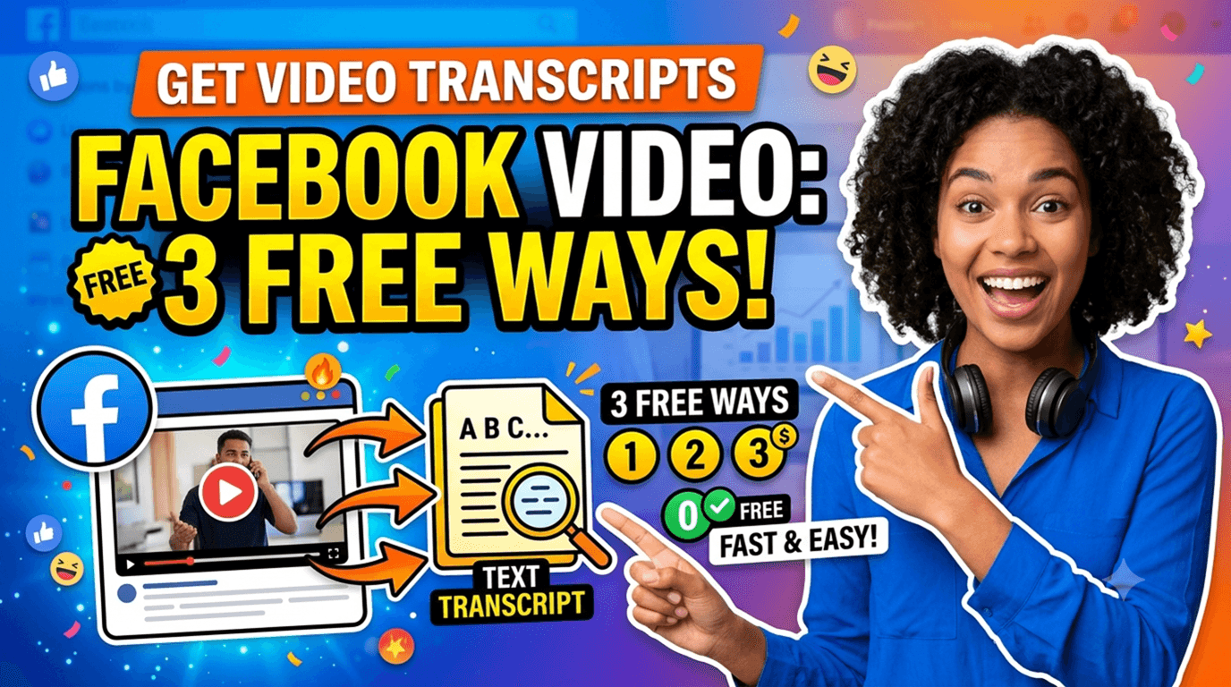 How to Get a Transcript of a Facebook Video: 3 Free Ways