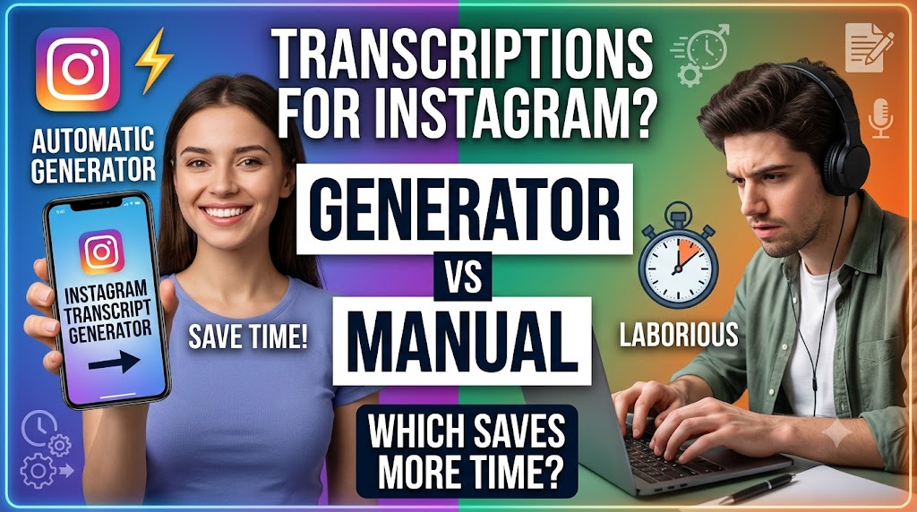 Instagram Transcript Generator vs Manual