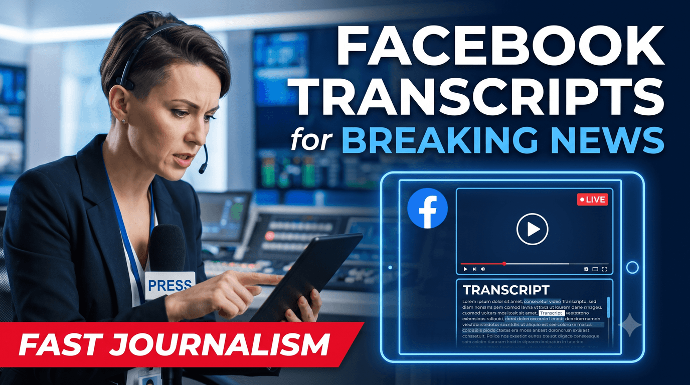 How Journalists Use Facebook Video Transcripts for Breaking News