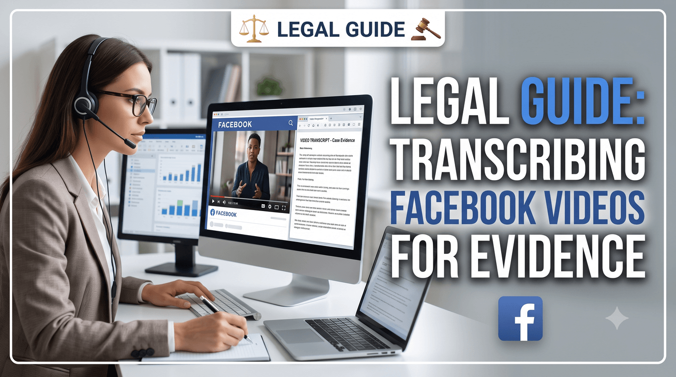 The Legal Guide to Transcribing Public Facebook Videos for Evidence