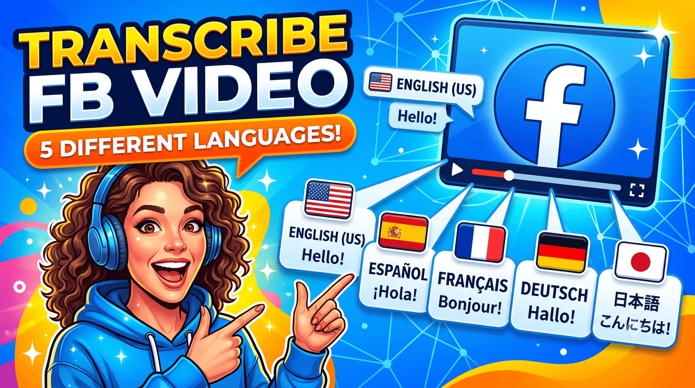 How to Transcribe a Facebook Video in 5 Different Languages