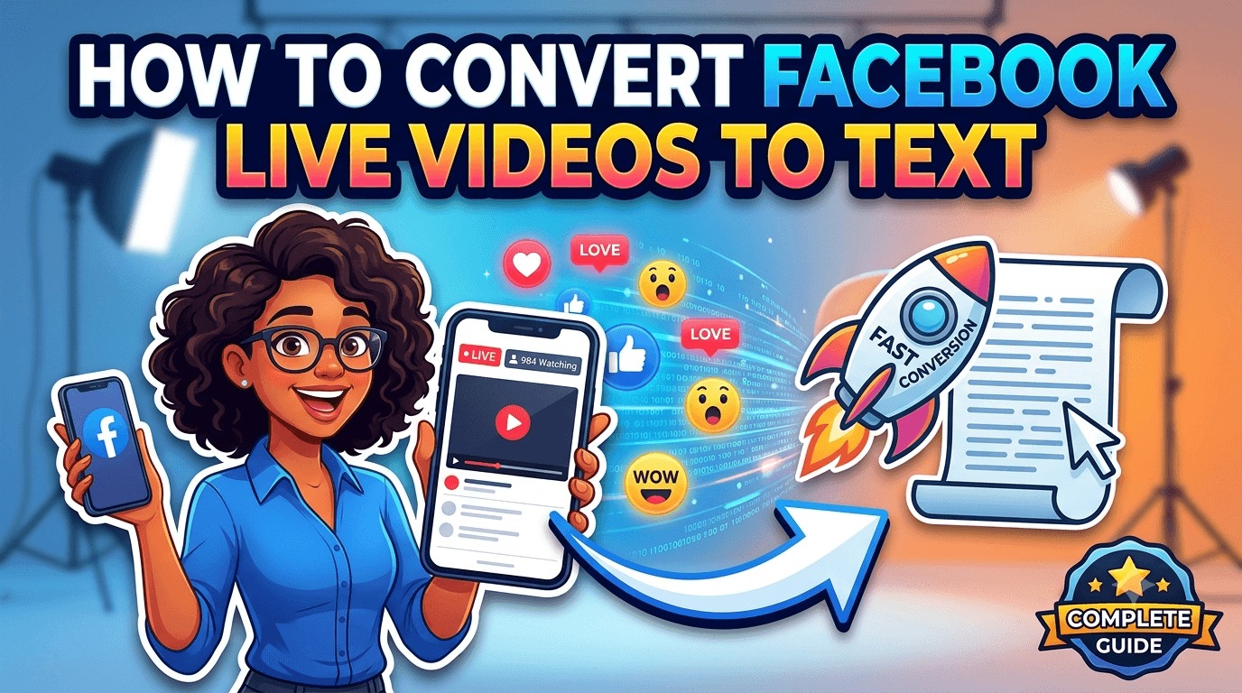 How to Convert Facebook Live Videos to Text (Complete Guide)