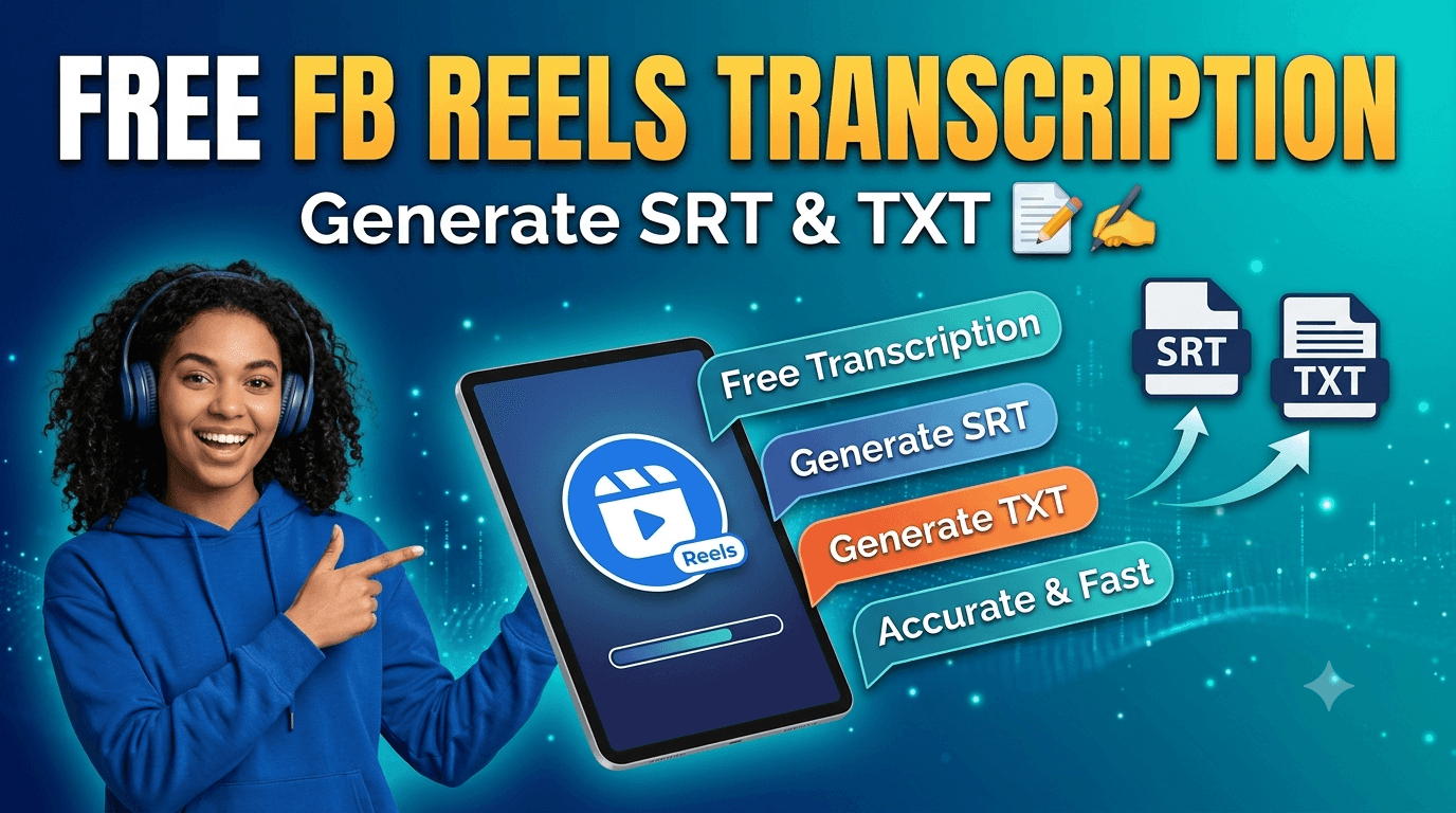 Free Facebook Reels Transcription Tool: Generate SRT and TXT
